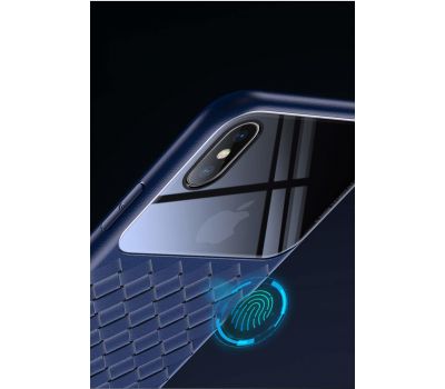 Чохол Baseus Glass Weaving для iPhone Xs Max синій 3510525