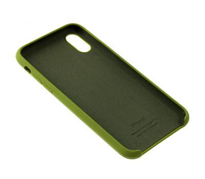 Чохол Silicone для iPhone X / Xs case army green 3513120