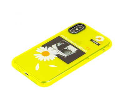 Чохол для iPhone X / Xs Neon print ромашка 3513787