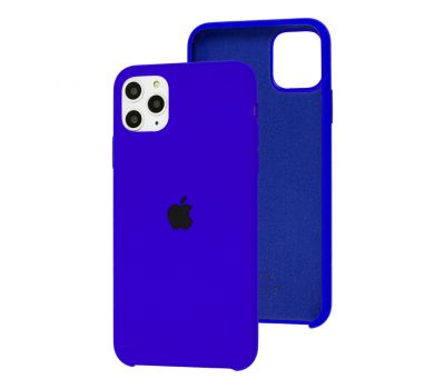 Чохол silicone для iPhone 11 Pro Max case блиск синій