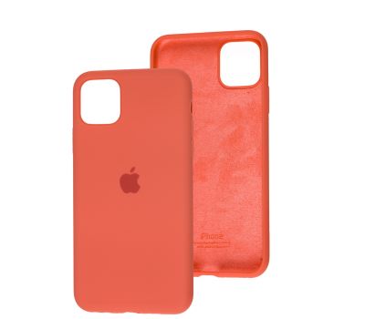 Чохол для iPhone 11 Pro Max Silicone Full оранжевий / pink citrus