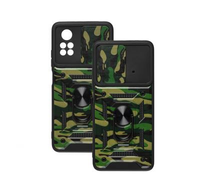 Чохол для Xiaomi Poco X4 Pro 5G Serge Ring Armor ударостійкий army green