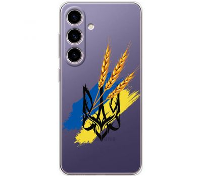 Чохол для Samsung Galaxy S24 MixCase патріотичні герб із колосками