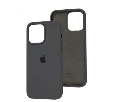 Чохол для iPhone 14 Pro Max Square Full silicone charcoal gray