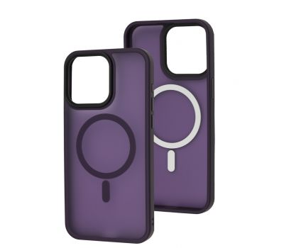 Чохол для iPhone 15 Pro Max WAVE Matte Insane MagSafe deep purple