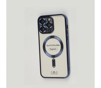 Чохол для iPhone 15 Pro Max Fibra Chrome MagSafe blue 3518879