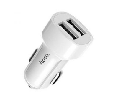 Автомобільний зарядний пристрій Hoco Z2A 2.4A 2USB white 3519269