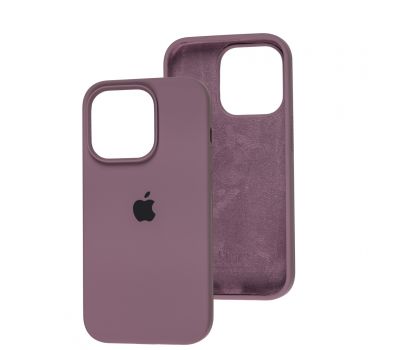 Чохол для iPhone 14 Pro Square Full silicone black currant