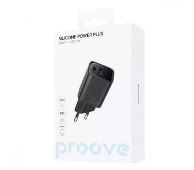 Мережевий зарядний пристрій adapt Proove Silicone Power Plus 20W (Type-C+USB) white 3520577