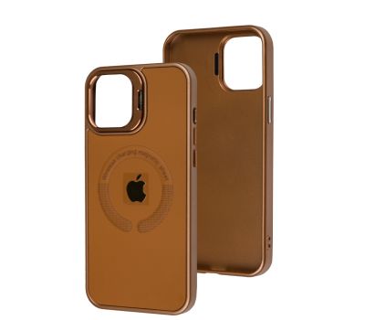 Чохол для iPhone 12 Pro Max Logo Case MagSafe brown