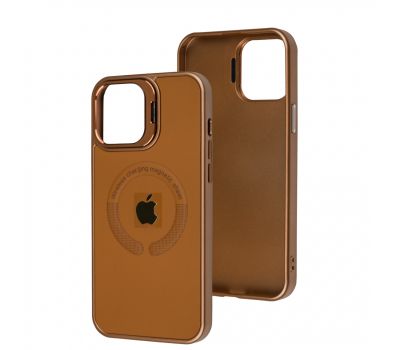 Чохол для iPhone 13 Pro Max Logo Case MagSafe brown