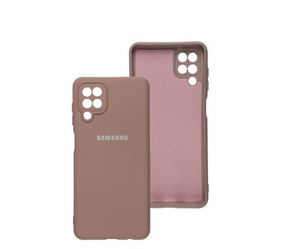 Чохол для Samsung Galaxy A12 (A125) / M12 (M127) Silicone Full camera рожевий / pink