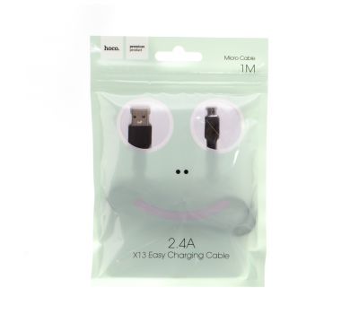 Кабель USB Hoco X13 Easy Charging microUSB 2.4A 1m black 3525988