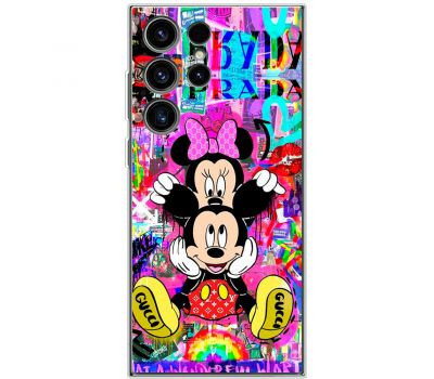 Чохол для Samsung Galaxy S23 Ultra (S918) MixCase графіті Mickey and Minnie mouse