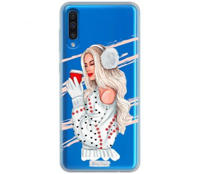 Чохол для Samsung Galaxy A50 / A50S / A30S MixCase новий рік дівчина з кавою