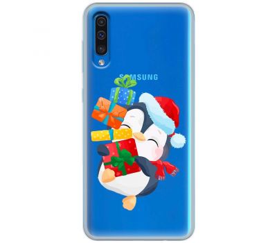 Чохол для Samsung Galaxy A50 / A50s / A30s MixCase Новий рік пінгвін з подарунками