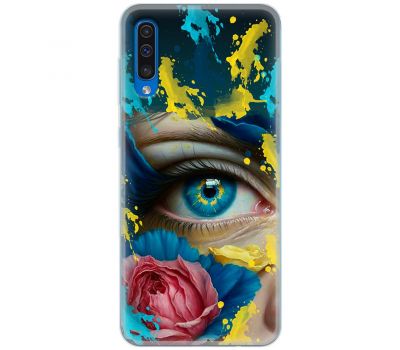 Чохол для Samsung Galaxy A50 / A50s / A30s MixCase патріотичні Синє жіноче око