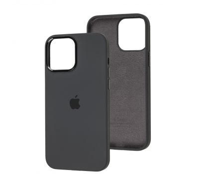 Чохол для iPhone 13 Pro Max New silicone Metal Buttons dark gray