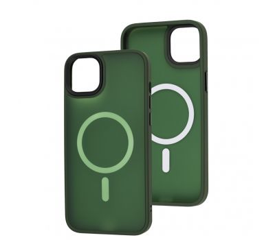 Чохол для iPhone 14 Plus WAVE Matte Colorful MagSafe green