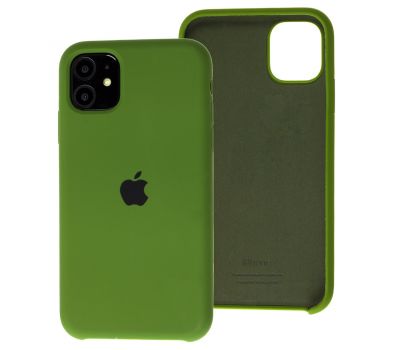 Чохол Silicone для iPhone 11 case army green