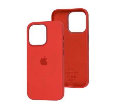 Чохол для iPhone 14 Pro MagSafe Silicone Full Size red