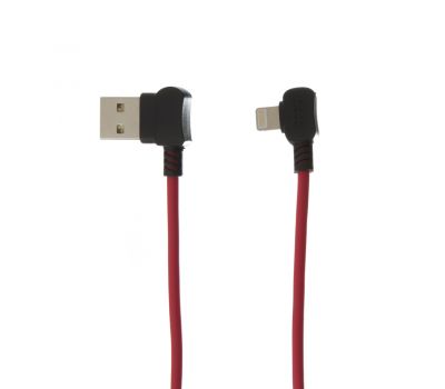 Кабель USB Hoco X19 Enjoy Lightning 2.4A (1m) черно красный