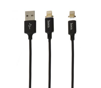 Кабель USB Hoco U28 Magnetic Adsorption Lightning (1m) черный