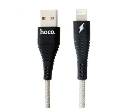 Кабель USB Hoco U32 Steel Braided Lightning 2.4A (1.2m) черный