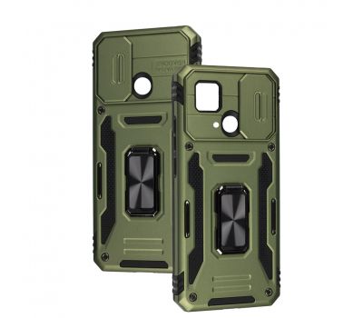 Чохол для Xiaomi Redmi 10C Camshield Army Ring оливковий / army green