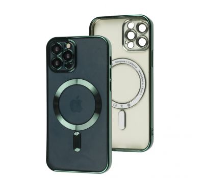 Чохол для iPhone 12 Pro Fibra Chrome MagSafe green