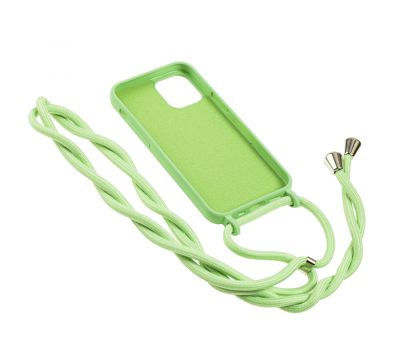 Чохол для iPhone 12 mini Wave Lanyard with logo mint gum 3531659