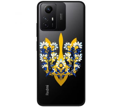 Чохол для Xiaomi Redmi Note 12S MixCase патріотичні тризуб в квітах