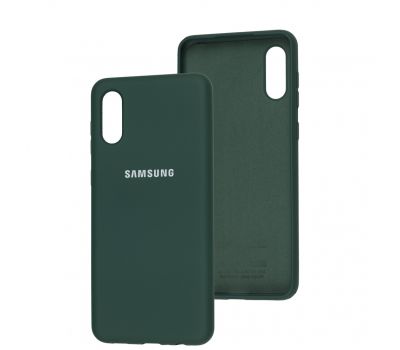 Чохол для Samsung Galaxy A02 (A022) Silicone Full зелений / dark green