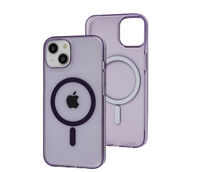 Чохол для iPhone 13 Clear color MagSafe purple