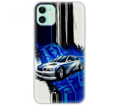 Чохол для iPhone 11 MixCase авто бмв на синьому