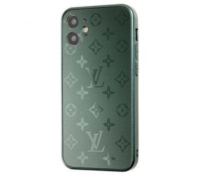 Чохол для iPhone 12 mini glass LV зелений