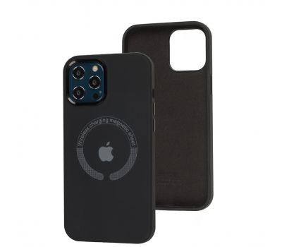 Чохол для iPhone 12 Pro Max Metal Camera MagSafe Silicone black