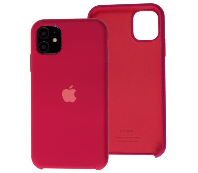 Чохол Silicone для iPhone 11 case rose red