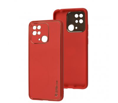 Чохол для Xiaomi Redmi 10C Leather Xshield red