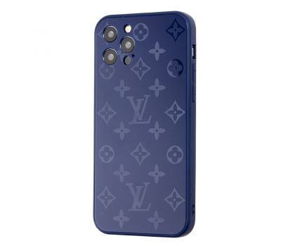 Чохол для iPhone 12 Pro glass LV синій