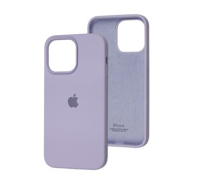 Чохол для iPhone 14 Pro Max Square Full silicone lilac cream