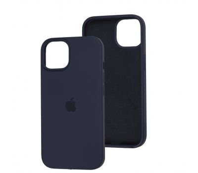 Чохол для iPhone 13 / 14 Square Full silicone синій / midnight blue