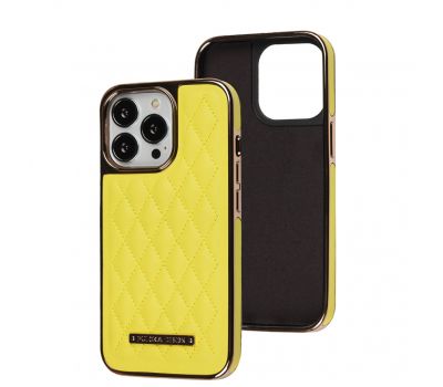 Чохол для iPhone 13 Pro Puloka leather case yellow