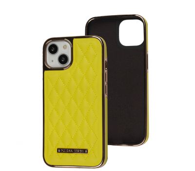 Чохол для iPhone 13 Puloka leather case yellow