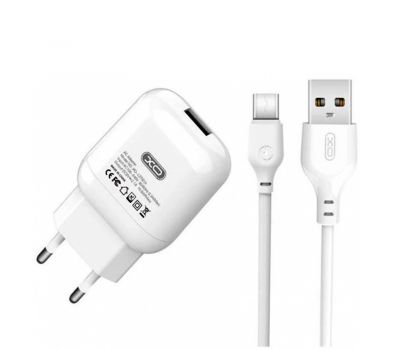 Зарядний пристрій XO-L37 microUSB 2.1A white