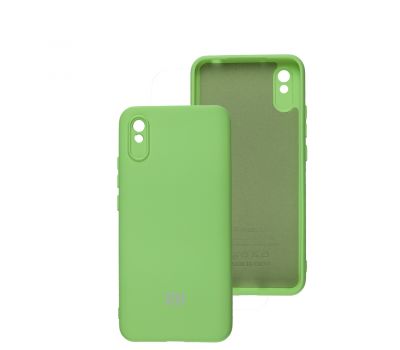 Чохол для Xiaomi Redmi 9A Silicone Full camera pistachio