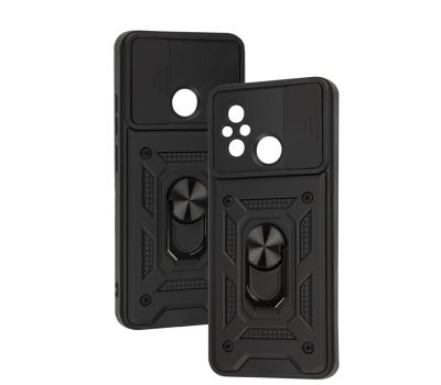 Чохол для Xiaomi Redmi 12C / 11A / Poco C55 Serge Ring Armor ударостійкий чорний