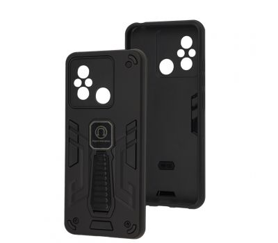 Чохол для Xiaomi Redmi 12C / 11A / Poco C55 Armor Magnetic ударостійкий чорний