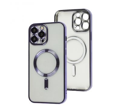 Чохол для iPhone 13 Pro Max Fibra Chrome MagSafe purple