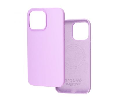 Чохол для iPhone 14 Proove Silicone with MagSafe lilac